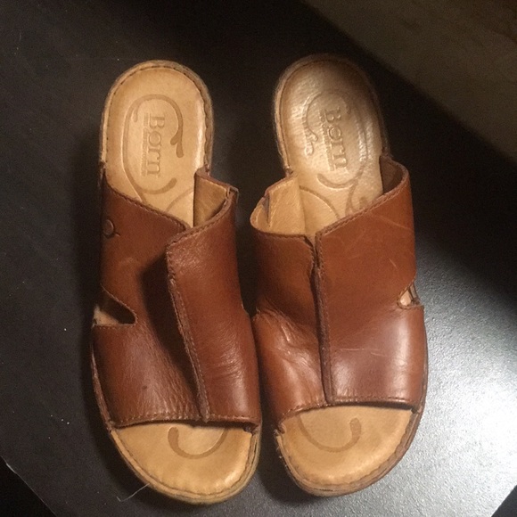 Born leather slides, sz 8 / 39 barely worn - Picture 2 of 4